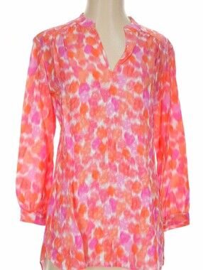 Amanda Uprichard NWT Everyday Top in Vibrant "Rosato" watercolor floral print XS